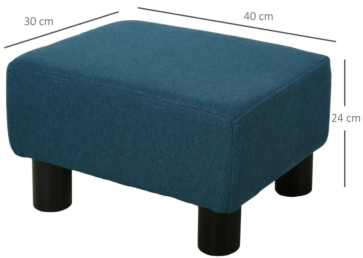 Пуф Homcom 833-666V80BU 40x30x24 (Dark Blue/Black) - 2