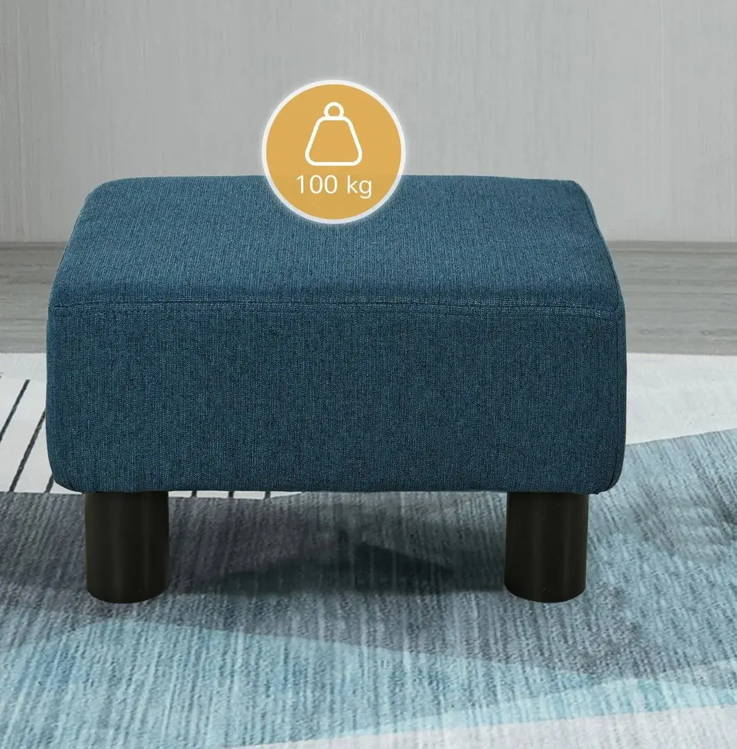 Пуф Homcom 833-666V80BU 40x30x24 (Dark Blue/Black) - 5