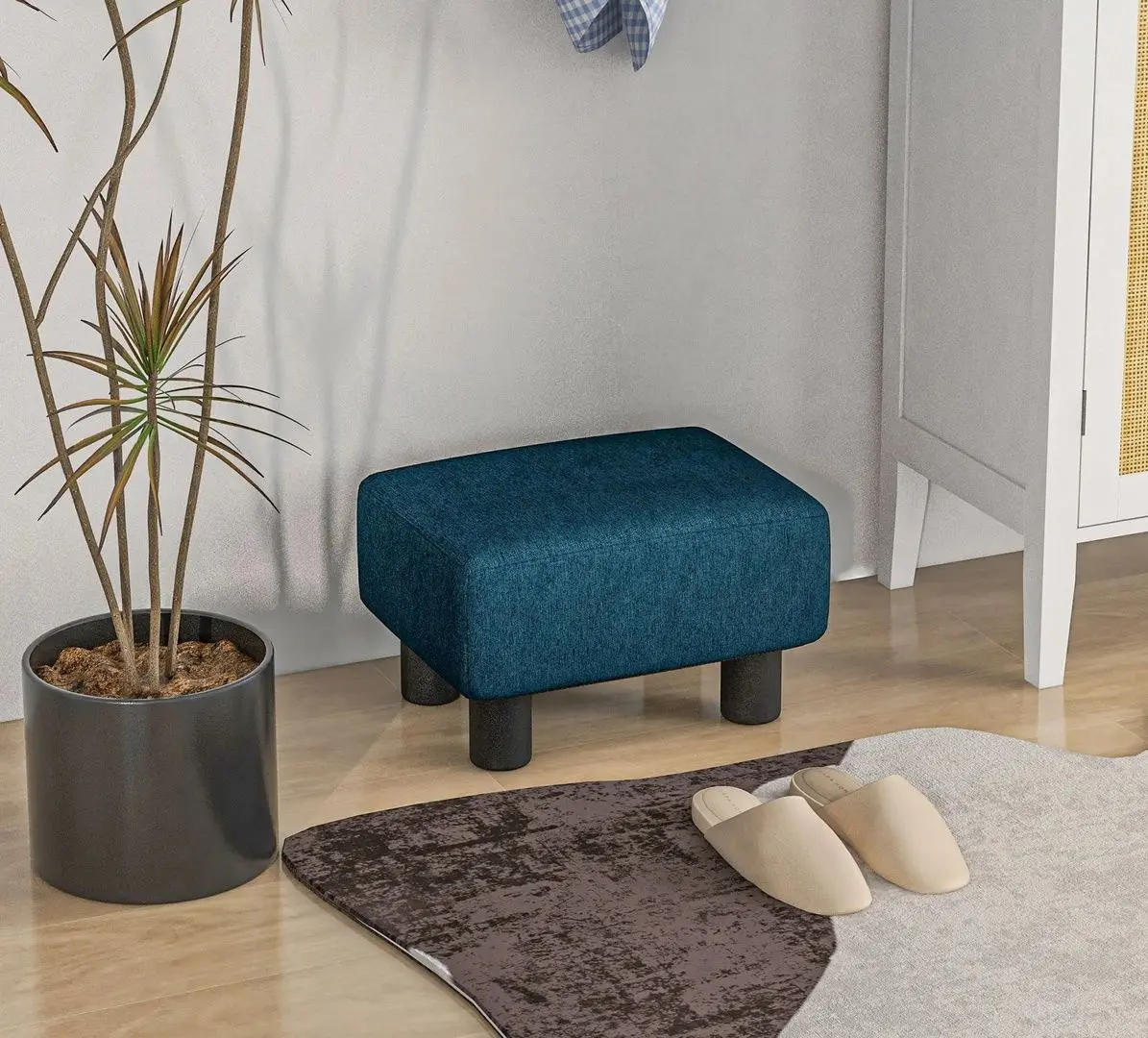 Пуф Homcom 833-666V80BU 40x30x24 (Dark Blue/Black)