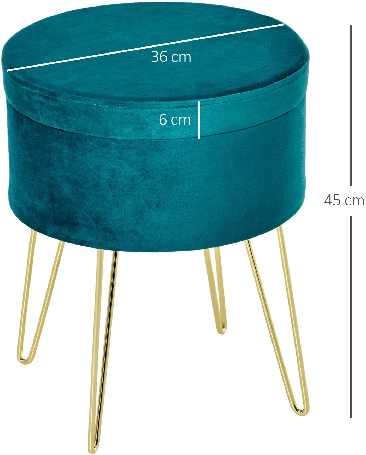 Пуф Homcom 838-033 (Green/Gold) - 10