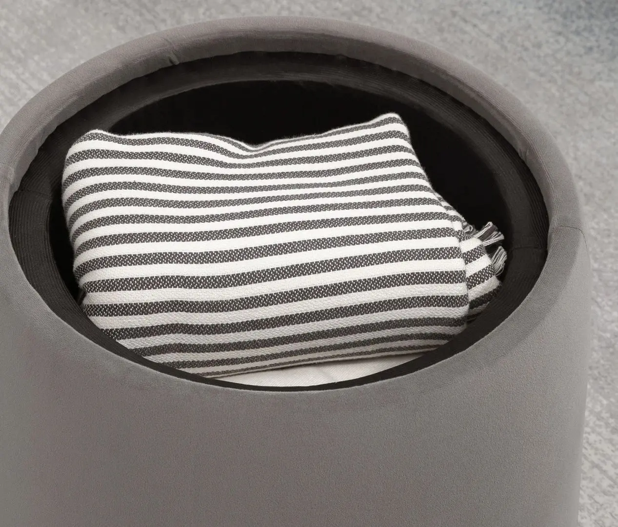 Puf cu tava Homcom 838-270V00CG 44x47 cm (Dark Grey)