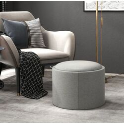 Puf cu tava Homcom 838-435V80GY 56x56x42 cm (Grey)