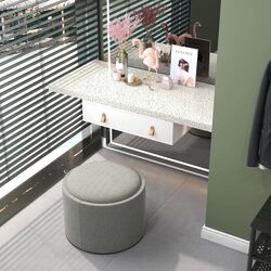 Пуф с подносом Homcom 838-435V80GY 56x56x42 cm (Grey) Thumb