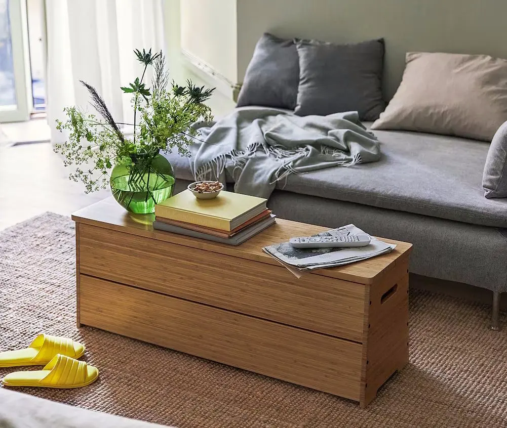Bancheta Ikea Dajlien spatiu depozitare 100x30x37 (Bambus) - 4