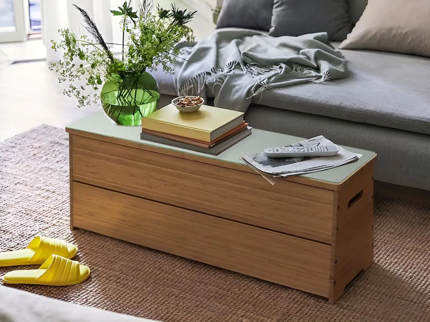 Bancheta Ikea Dajlien spatiu depozitare 100x30x37 (Bambus)