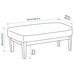Bancheta Ikea Ekenaset/Kilanda 112cm (Bej deschis) Thumb