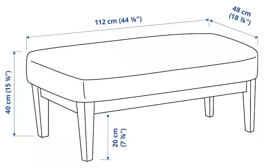 Bancheta Ikea Ekenaset/Kilanda 112cm (Bej deschis)