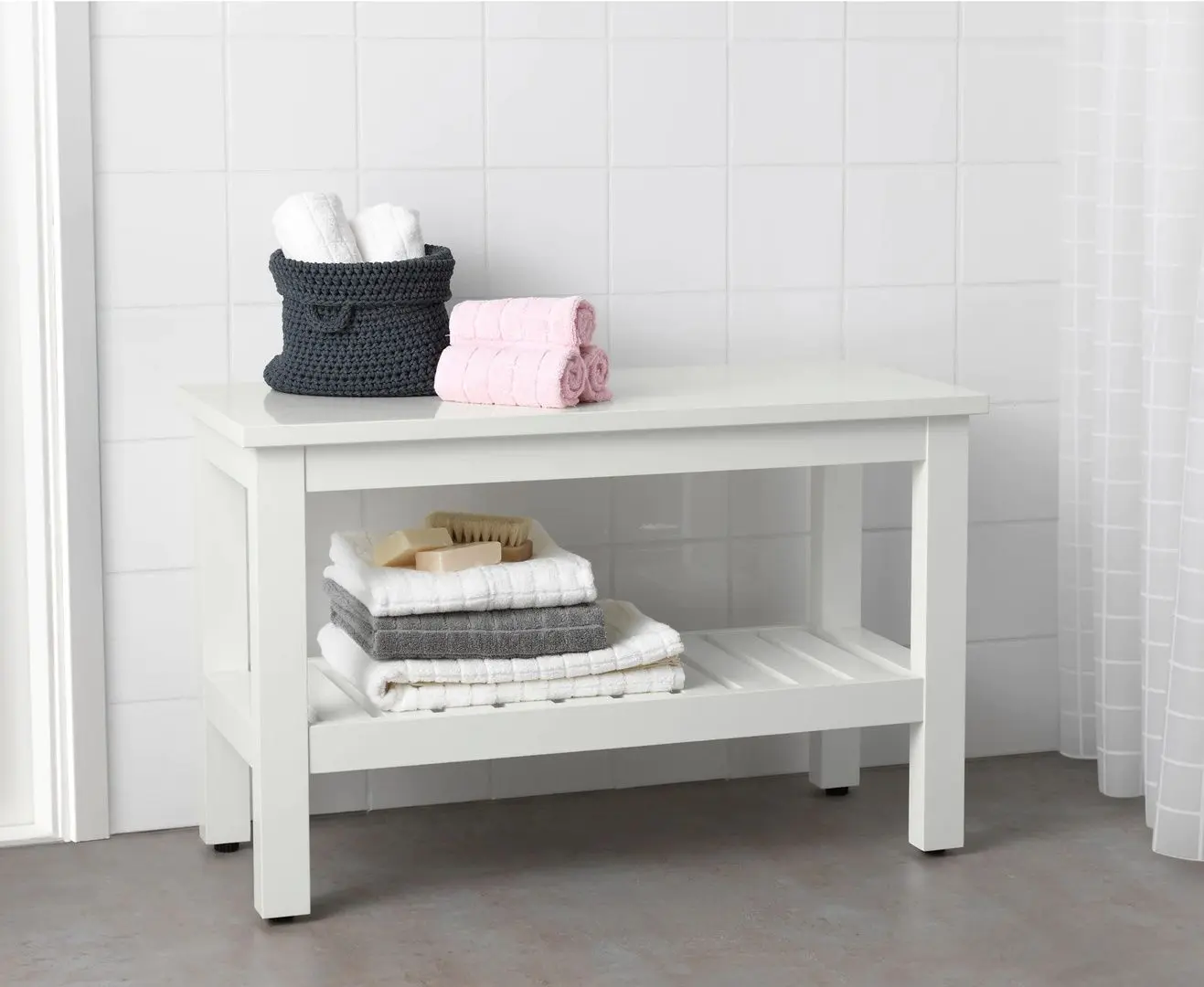 Bancheta Ikea Hemnes 83cm (Alb)