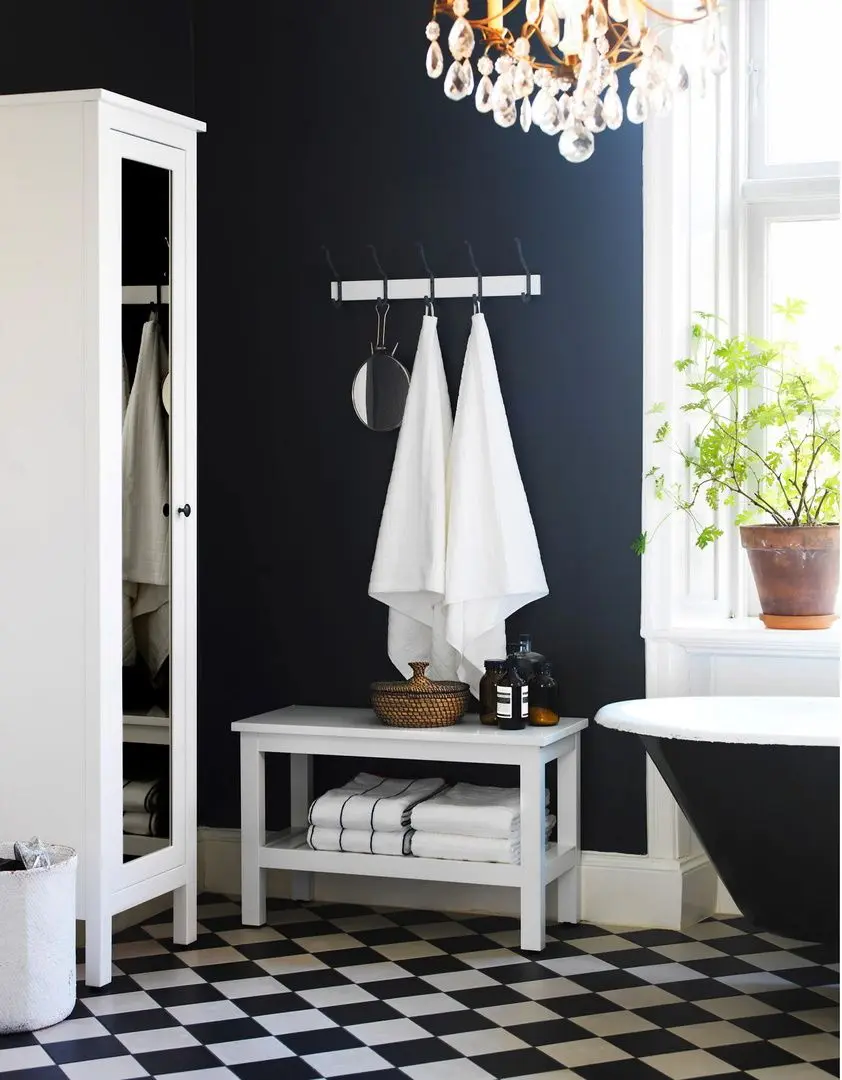 Bancheta Ikea Hemnes 83cm (Alb)