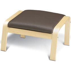 Puf Ikea Poang (Furnir mesteacan/Lucios Maro închis)