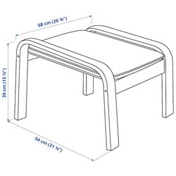 Пуф Ikea Poang (Березовый шпон/Глянец Темно-коричневый) Thumb