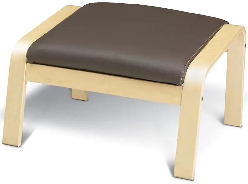 Пуф Ikea Poang (Березовый шпон/Глянец Темно-коричневый)