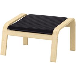 Пуф Ikea Poang (Березовый шпон/Книса Черный) Thumb