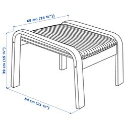 Puf Ikea Poang (Furnir Stejar Alb/Rockneby Multicolor) Thumb