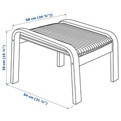 Пуф Ikea Poang (Черно-коричневый/Глосе Белый С Оттенком) Thumb