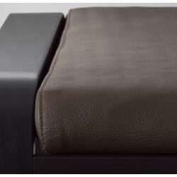 Puf Ikea Poang/Glose (Negru-maro/Maro inchis) Thumb