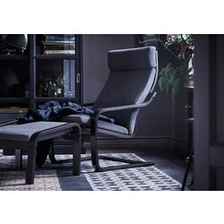 Puf Ikea Poang (Negru-Maro/Hillared Antracit) Thumb