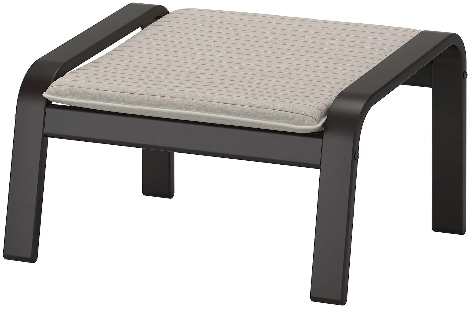 Puf Ikea Poang/Knisa (Negru-maro/Bej deschis)