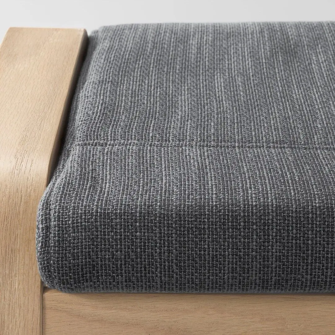 Puf Ikea Poang (Furnir Stejar Alb/Hillared Antracit) - 3