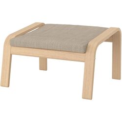 Puf Ikea Poang (Furnir Stejar Alb/Hillared Bej)