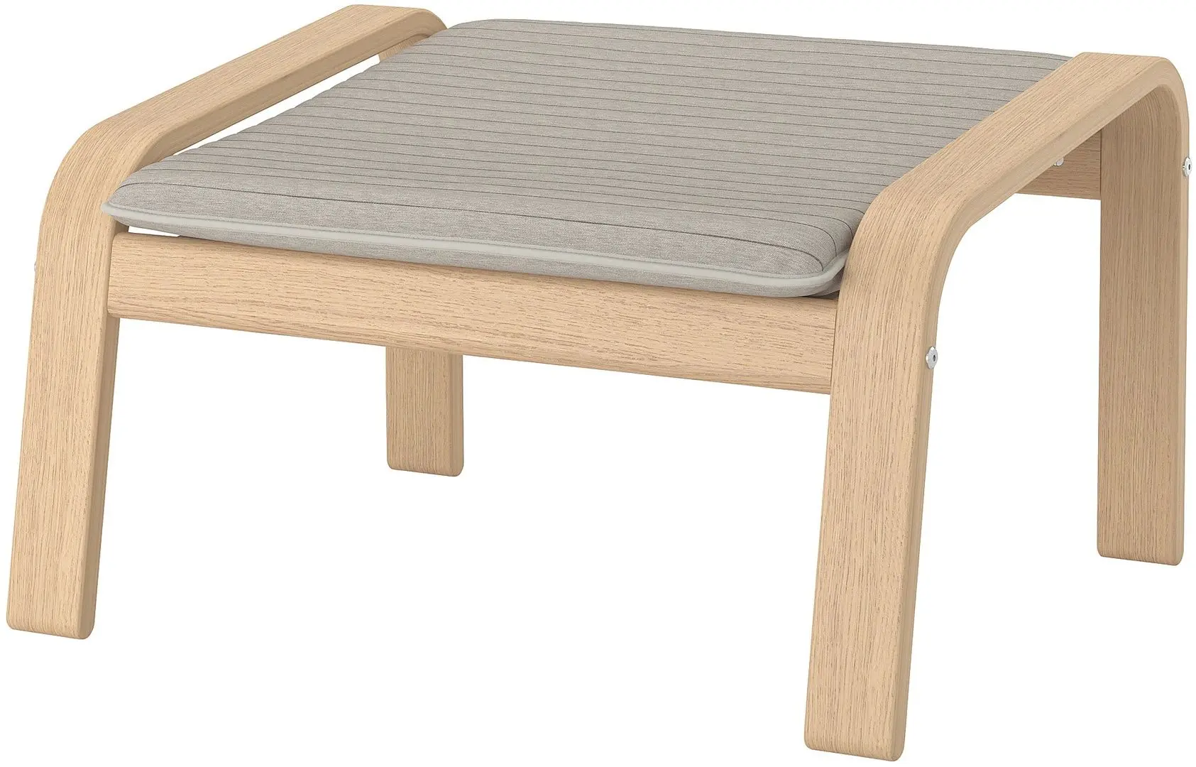 Puf Ikea Poang (Furnir Stejar Alb/Knisa Bej Deschis)