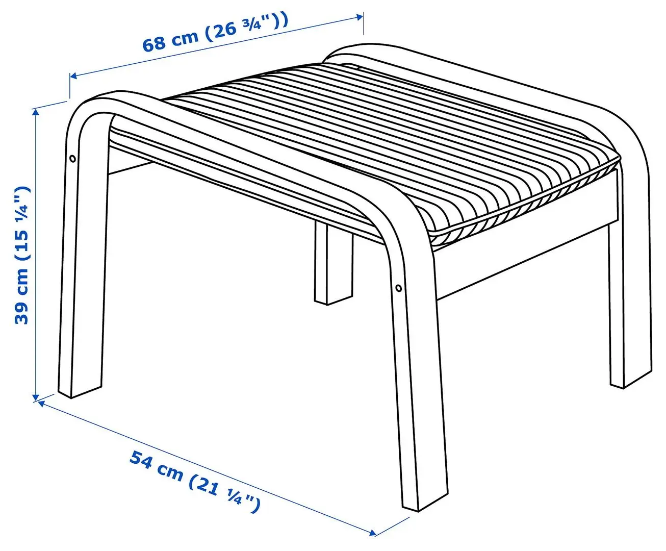 Puf Ikea Poang (Maro/Knisa Negru) - 4
