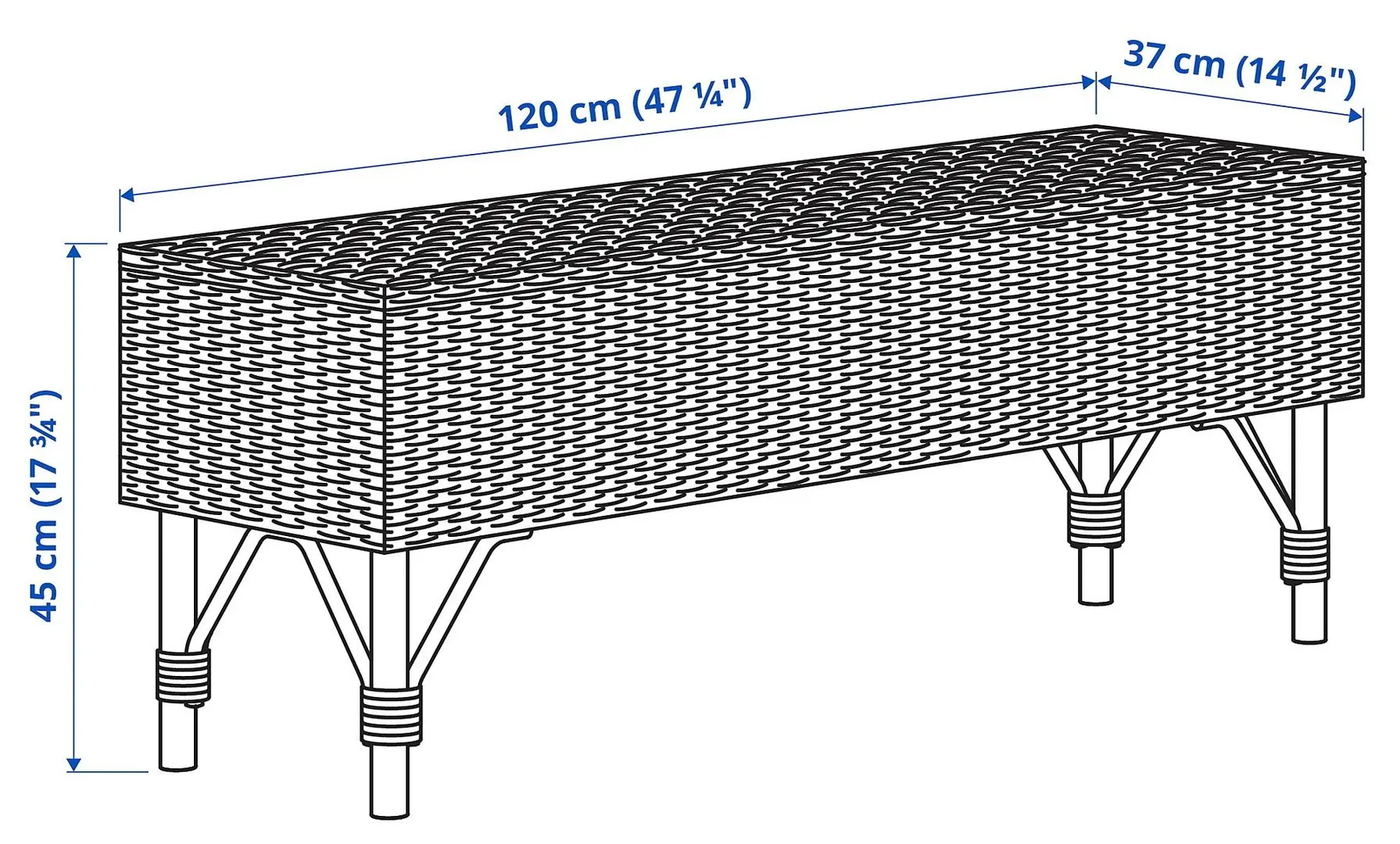 Bancheta Ikea Tolkning 120cm (Natur)
