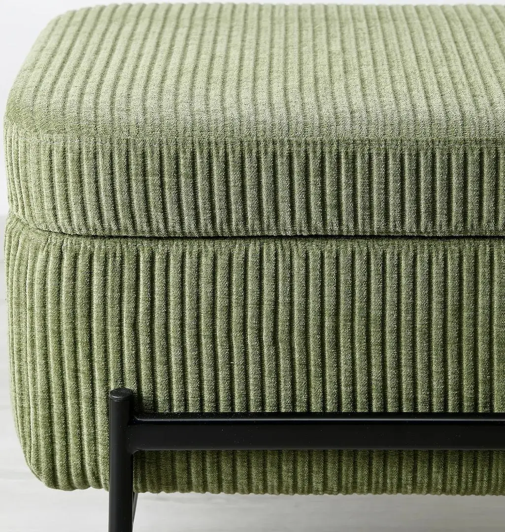 Bancheta Ikea Valtorp/Samsala cu depozitare 103cm (Galben-verde inchis)