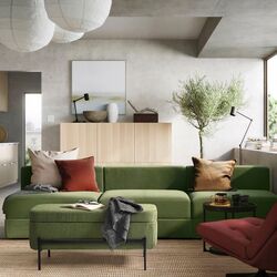 Bancheta Ikea Valtorp/Samsala cu depozitare 103cm (Galben-verde inchis) Thumb