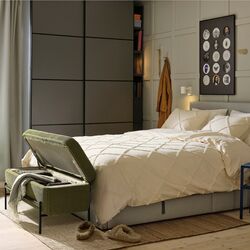 Bancheta Ikea Valtorp/Samsala cu depozitare 103cm (Galben-verde inchis) Thumb