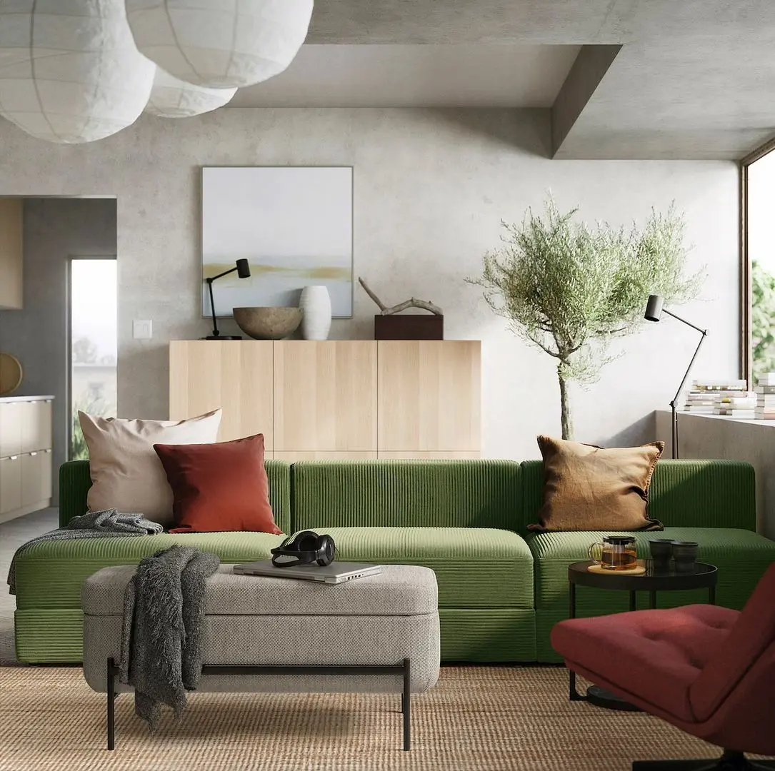 Банкетка Ikea Valtorp/Viarp с местом для хранения 103см (Бежевый/Коричневый)