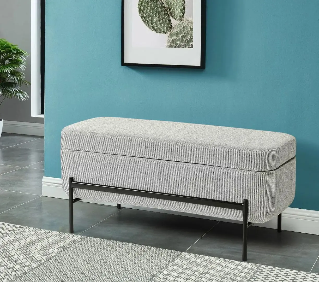 Банкетка Ikea Valtorp/Viarp с местом для хранения 103см (Бежевый/Коричневый)