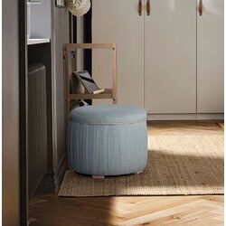 Puf Ikea Aterloga/Kilanda cu depozitare (Bleu)