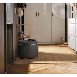 Puf Ikea Aterloga/Kilanda cu depozitare (Gri Inchis)