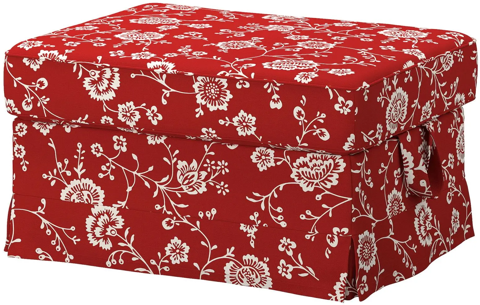 Puf Ikea Ektorp (Virestad Rosu/Alb)