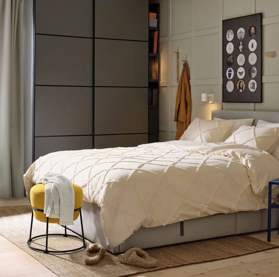 Puf Ikea Emmislov/Skiftebo (Galben)