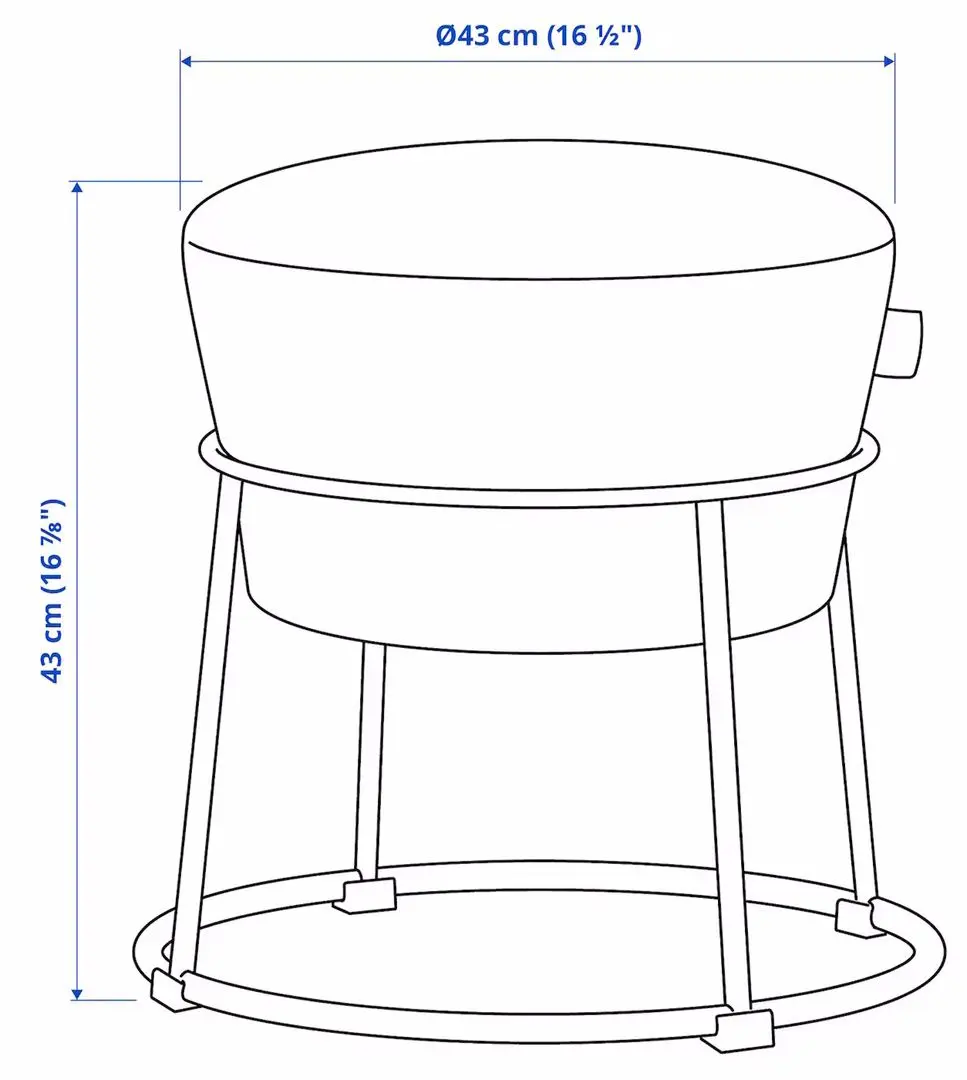 Puf Ikea Emmislov/Skiftebo (Galben)