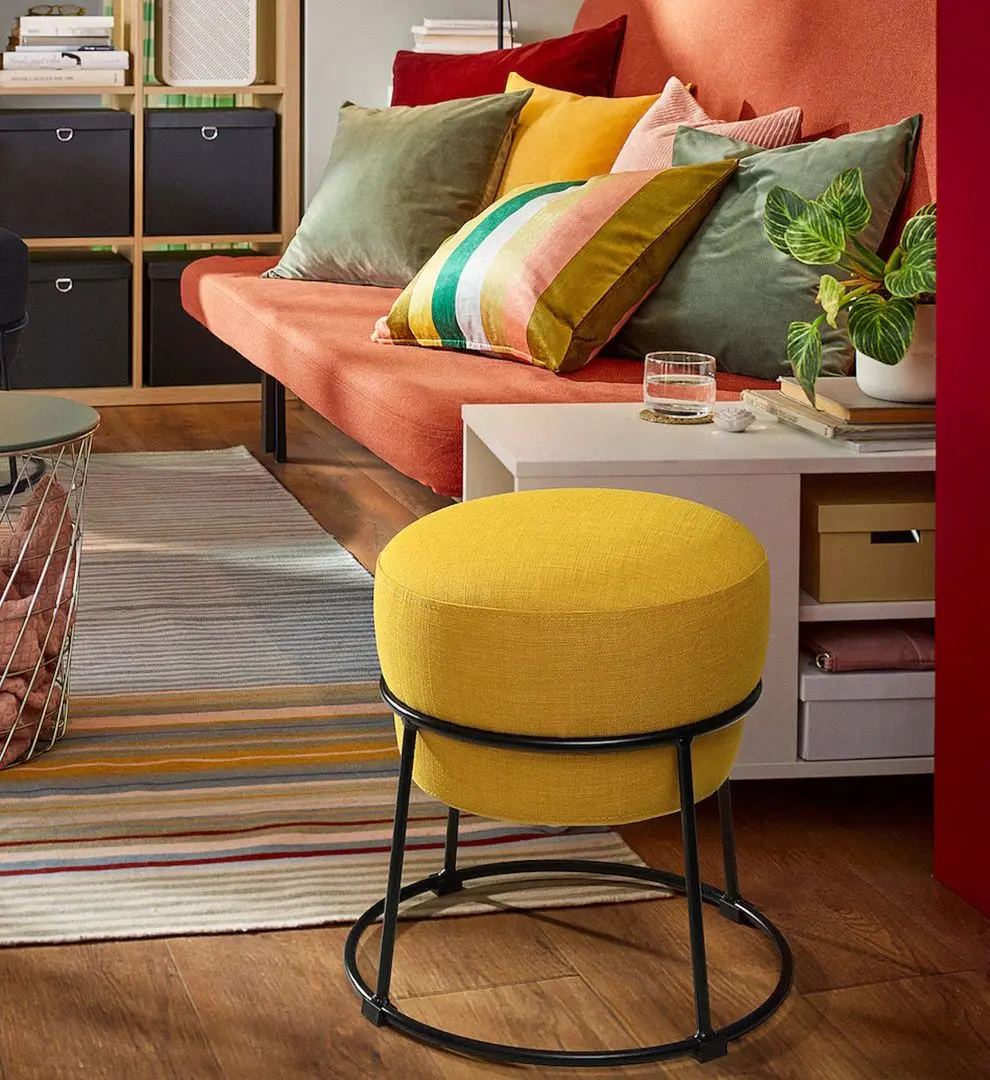 Puf Ikea Emmislov/Skiftebo (Galben)