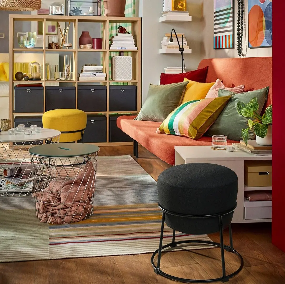 Puf Ikea Emmislov/Vissle (Gri Inchis)