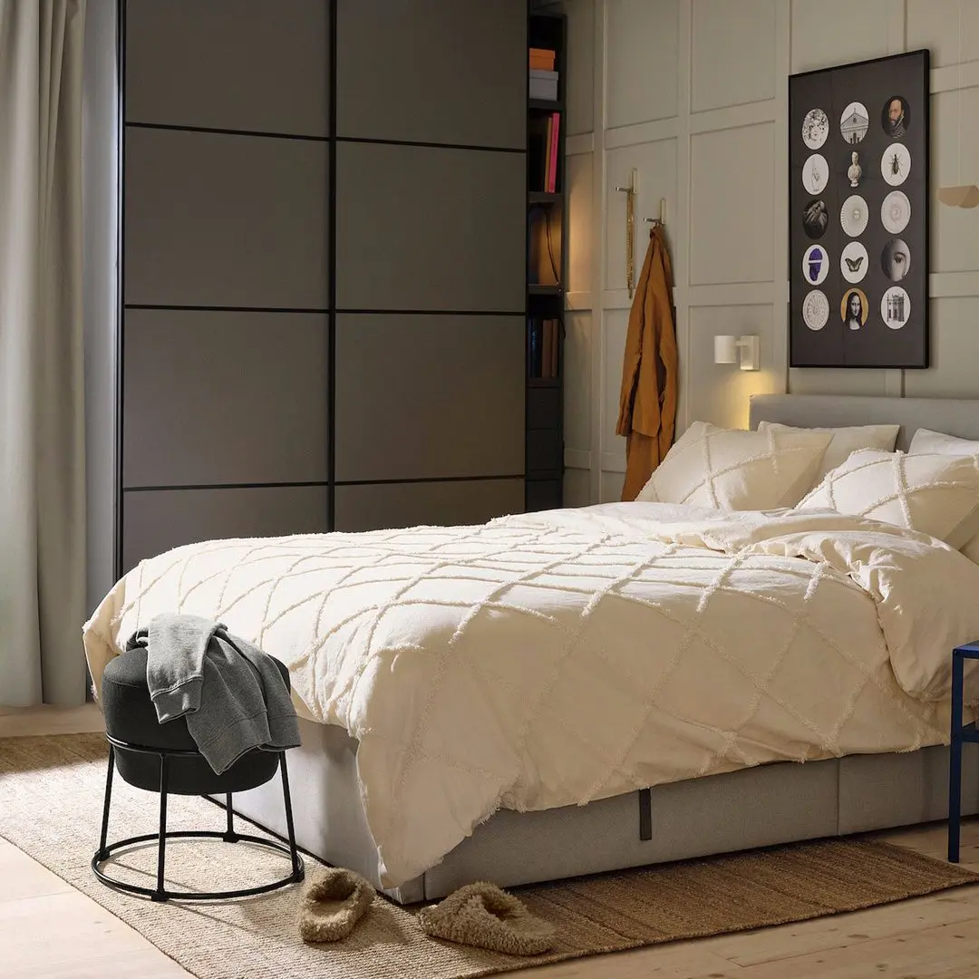 Puf Ikea Emmislov/Vissle (Gri Inchis)