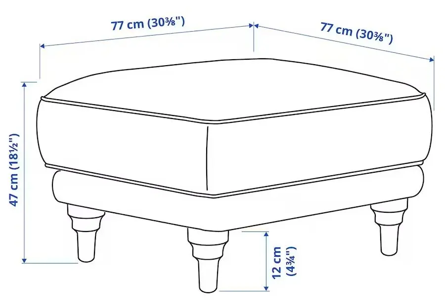 Puf Ikea Esseboda/Knaback (Antracit/Maro)