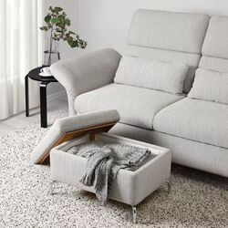 Puf Ikea Fammarp/Viarp (Bej-maro/Metal) Thumb