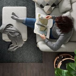 Puf Ikea Fammarp/Viarp (Bej-maro/Metal) Thumb