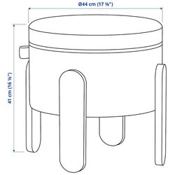 Puf Ikea Forlunda/Tonerud (Rosu) Thumb
