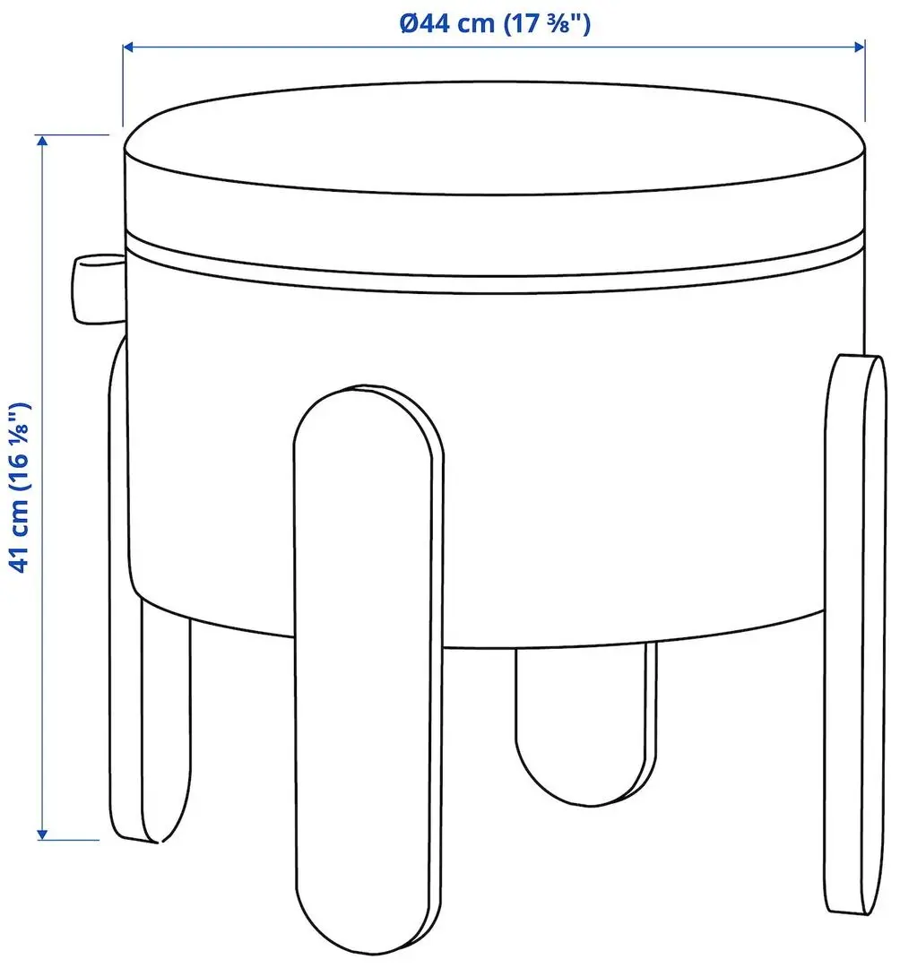 Puf Ikea Forlunda/Tonerud (Rosu)