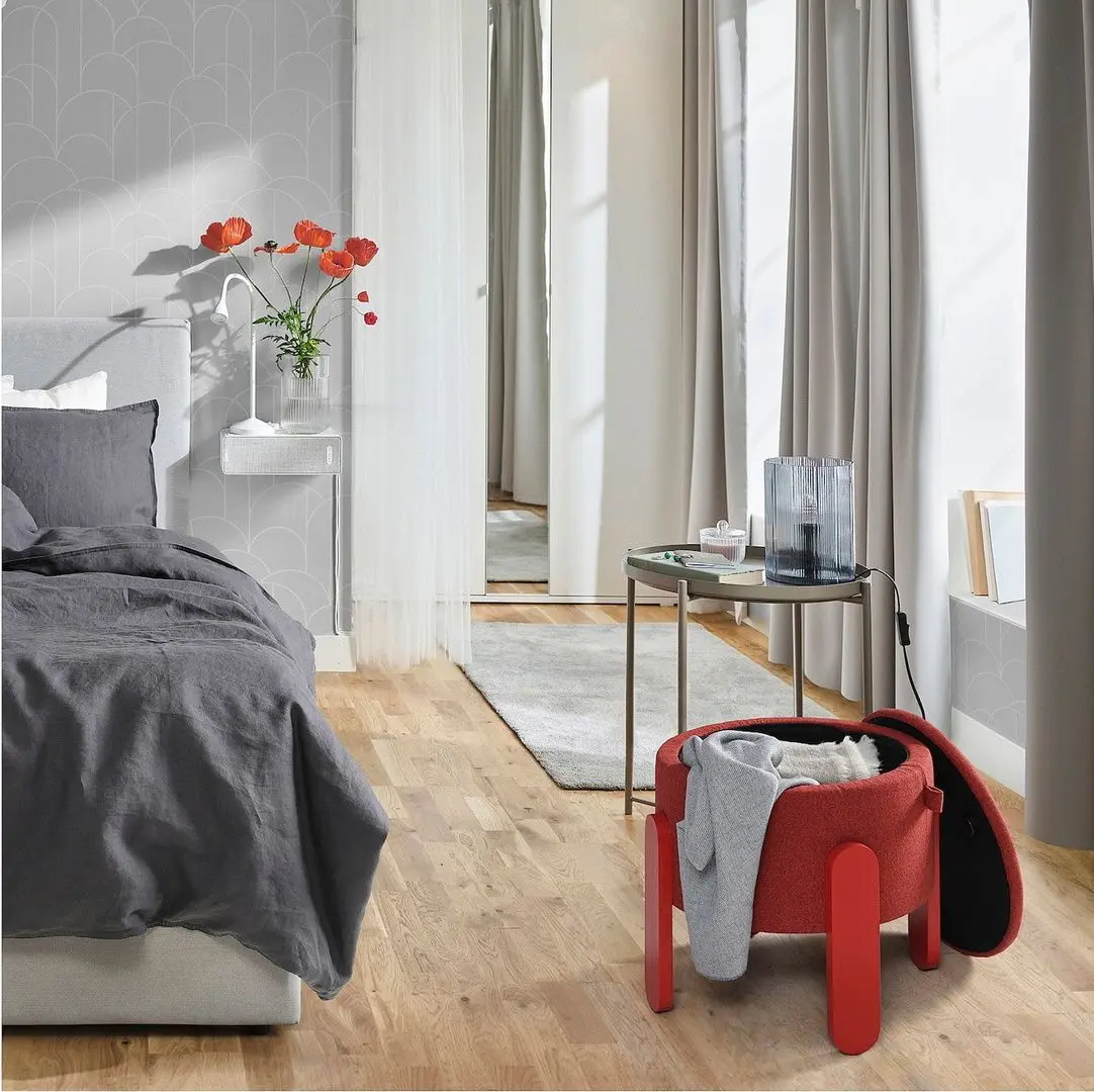 Puf Ikea Forlunda/Tonerud (Rosu)