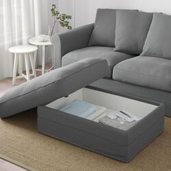 Puf Ikea Gronlid cu depozitare (Ljungen Gri Mediu) Thumb