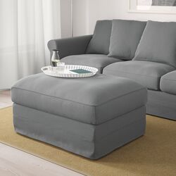 Puf Ikea Gronlid cu depozitare (Ljungen Gri Mediu) Thumb