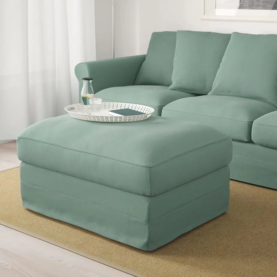 Puf Ikea Gronlid cu depozitare (Ljungen Verde Deschis) - 5