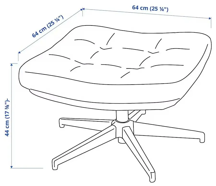 Puf Ikea Havberg/Grann/Bomstad (Maro-auriu)